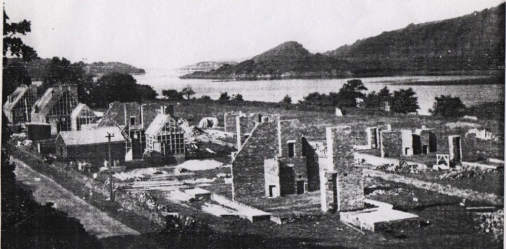 New homes being built at Achnamara, Argyll in the mid-20th Century